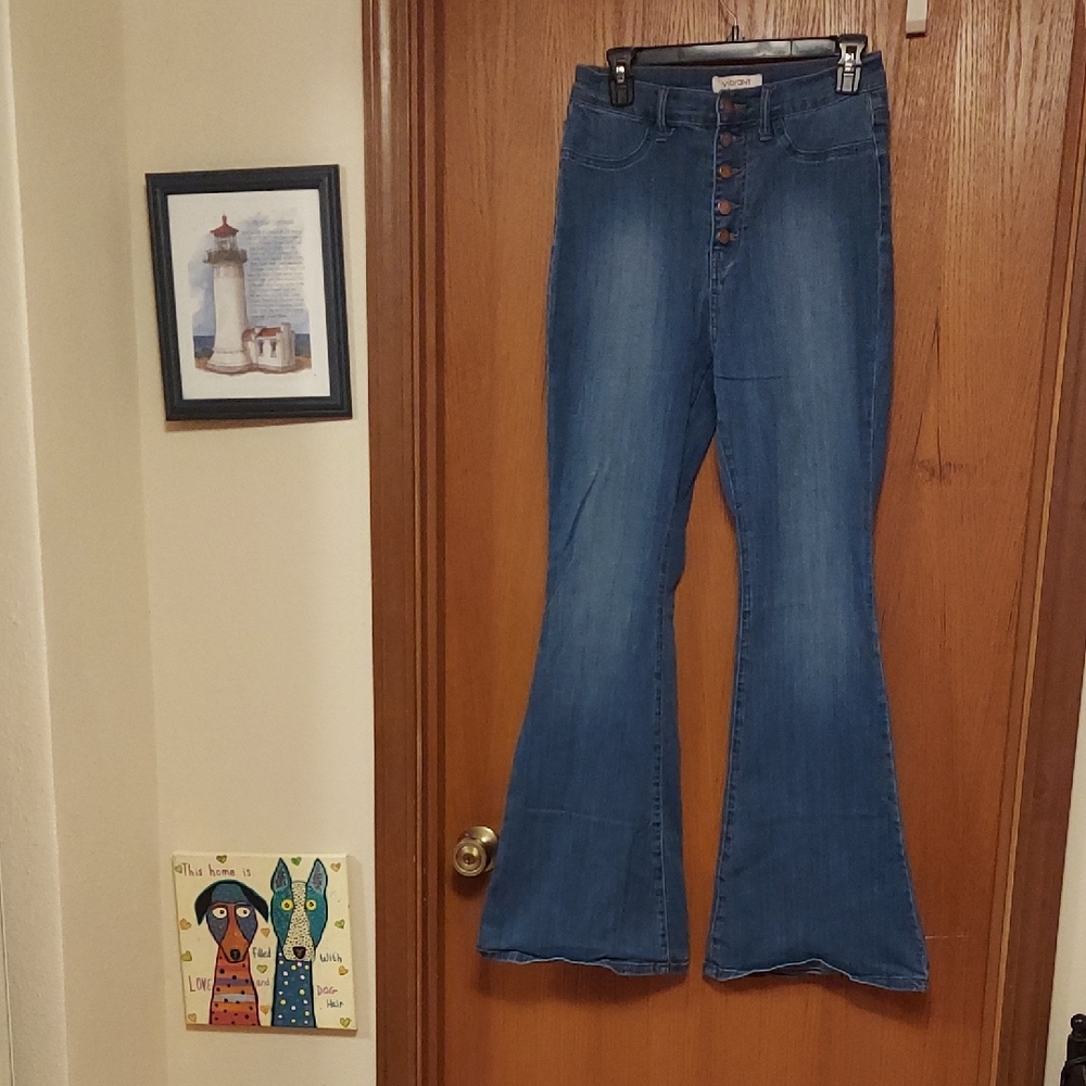 Vibrant ~Dark Blue Flare Jeans